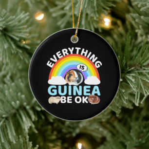 cavia-guinea komt in orde, bemoediging keramisch ornament