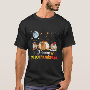 Cavia Halloween Thanksgiving Kerstmis Hallot T-shirt