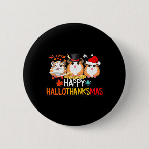 Cavia Halloween Thanksgiving Kerstmis Ronde Button 5,7 Cm