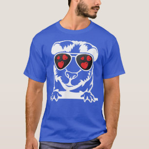 Cavia Heart Sunglasses Cool Guinea Pig Valentine's T-shirt