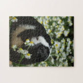 Cavia in de bloementuin legpuzzel (Horizontaal)