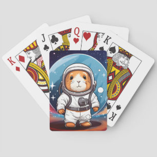 Cavia in de ruimte pokerkaarten