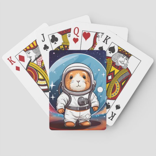 Cavia in de ruimte pokerkaarten (Achterkant)