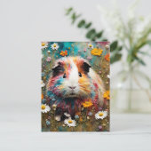 Cavia in de weide briefkaart (Staand voorkant)