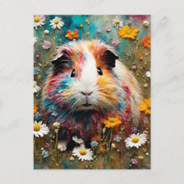 Cavia in de weide briefkaart