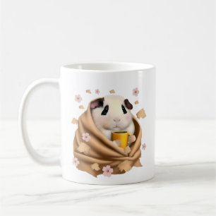 Cavia in een deken, herfst, cavia in herfst koffiemok