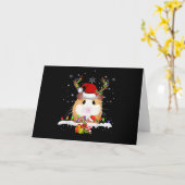 Cavia Kerst Rendier Kerstlichtjes Kaart (Gele Bloem)