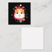 Cavia Kerst Rendier Notitiekaartje (Voorkant / Achterkant)