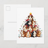 Cavia Kerstboom Prettig Kerstfeest Xmas Uitnodiging Briefkaart (Voorkant / Achterkant)