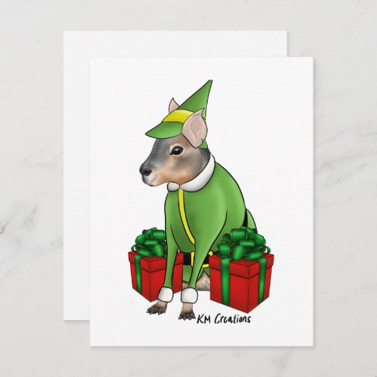 Cavia - kerstkaart (Voorkant / Achterkant)