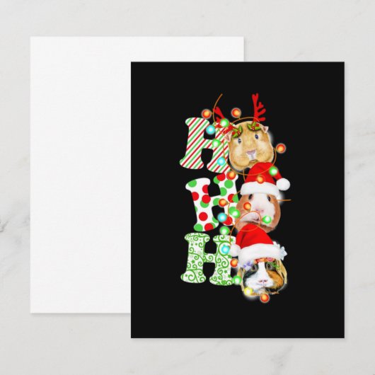 Cavia Kerstmis Notitiekaartje (Voorkant / Achterkant)