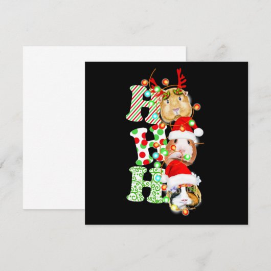 Cavia Kerstmis Notitiekaartje (Voorkant / Achterkant)