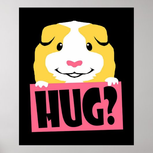 Cavia knuffel Cavy | Grappig cavia | Schattige hui Poster (Voorkant)