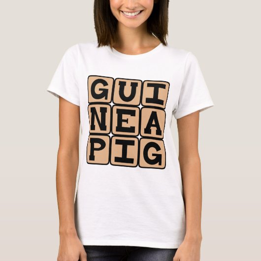 Cavia, Knuffeldier of Proefpersoon T-shirt (Voorkant)