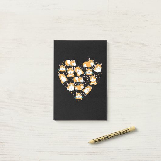 Cavia Liefde Post-it® Notes (Op bureau)