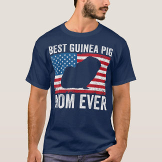 Cavia Mam Amerikaanse vlag Funny Guinee Pig Love T-shirt