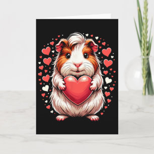Cavia met hart Valentijnsdag Schattig Vale Kaart