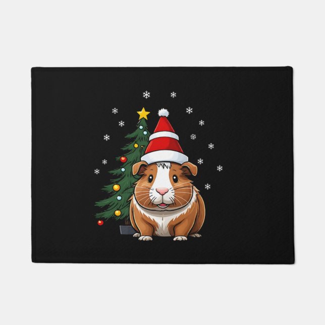 Cavia met kerst deurmat (Voorkant)