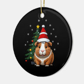 Cavia met kerst keramisch ornament (Links)