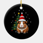 Cavia met kerst keramisch ornament (Achterkant)