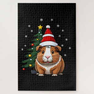 Cavia met kerst legpuzzel