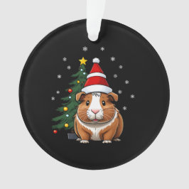 Cavia met kerst ornament