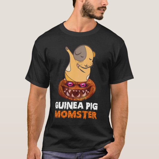 Cavia Moeder Monster Pompoen Monster Grappige Hall T-shirt (Voorkant)