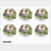 Cavia Naam Cadeauverpakking Ronde Sticker (Vel)