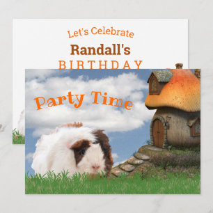 Cavia Paddenstoelenhuis Verjaardagsfeestje Kind Kaart