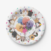 Cavia Party Papieren Bordje (Voorkant)
