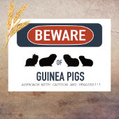 Cavia Pas op Poster