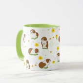 Cavia patroon met bloemen mok (Voorkant links)