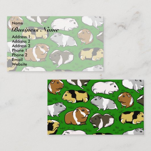 Cavia patroon visitekaartje (Voorkant / Achterkant)