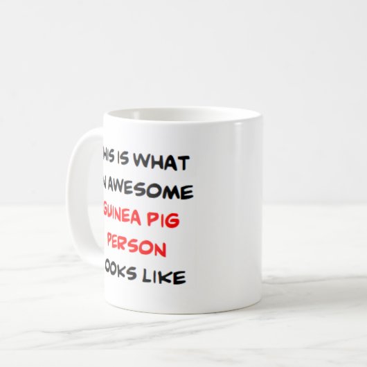 cavia persoon, awesomeMug Koffiemok (Voorkant links)