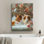 Cavia Pig Art, Cavia in badkuip Art Poster