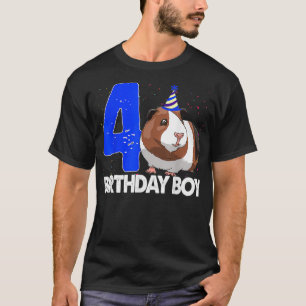 Cavia Pig Birthday Boy 4 Women Funny Cavy Pet L T-shirt