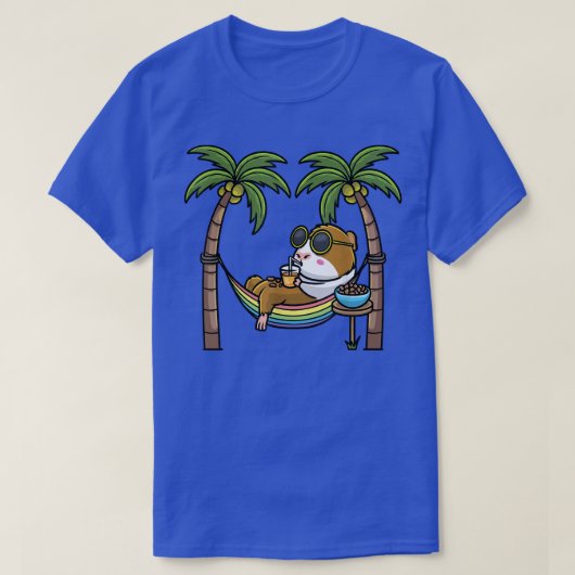 Cavia Pig Cavy Rodent in Hammock Vacation T-Shirt (Design voorkant)