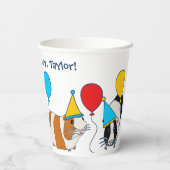 Cavia Pig. en Balloons Birthday Party Papieren Bekers (Achterkant)