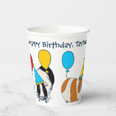 Cavia Pig. en Balloons Birthday Party Papieren Bekers (Links)