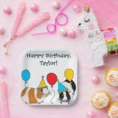 Cavia Pig. en Balloons Birthday Party Papieren Bordje (Feest)