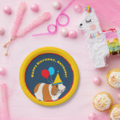 Cavia Pig. en Balloons Birthday Party Papieren Bordje (Feest)