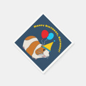 Cavia Pig. en Balloons Birthday Party Servet (Hoek)