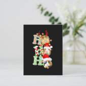 Cavia Pig Kerstmis Bedankkaart (Staand voorkant)