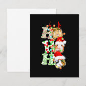 Cavia Pig Kerstmis Bedankkaart (Voorkant / Achterkant)