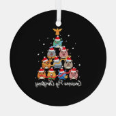 Cavia Pig Kerstmis Glas Ornament (Achterkant)