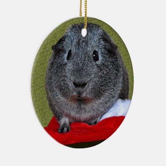 Cavia Pig Kerstmis Keramisch Ornament (Rechts)