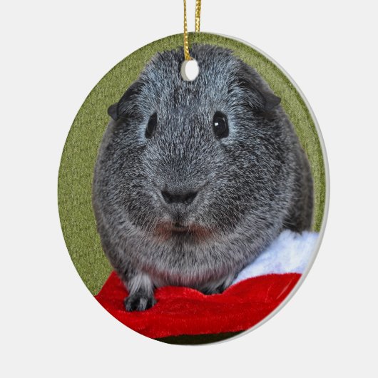 Cavia Pig Kerstmis Keramisch Ornament (Links)