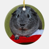 Cavia Pig Kerstmis Keramisch Ornament (Achterkant)