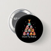 Cavia Pig Kerstmis Ronde Button 5,7 Cm (Voorkant /achterkant)