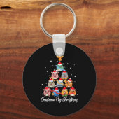 Cavia Pig Kerstmis Sleutelhanger (Voorkant)